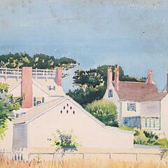 Watercolor “View Nantucket Residential Still Life”, circa 1950s
