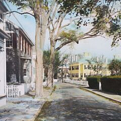 Charles Sawyer Colorized Photograph of Pleasant Street to Main Street, Nantucket
