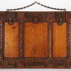 42718 Tramp Art Chip Carved Hanging Plaque A_IMG_9742 2
