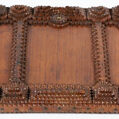 Vintage Tramp Art Chip Carved Hanging Plaque