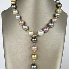 42798 Baroque South Sea Pearl Lariat Necklace A