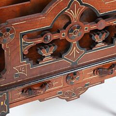 Eastlake Ebonized and Parcel Gilt Walnut Canterbury, 19th Century