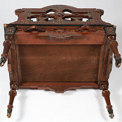 Eastlake Ebonized and Parcel Gilt Walnut Canterbury, 19th Century