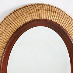 Ritch Leone Nantucket Basket Woven Oval Mirror