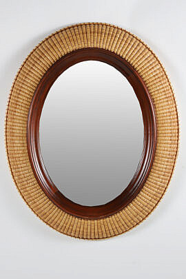 Ritch Leone Nantucket Basket Woven Mirror