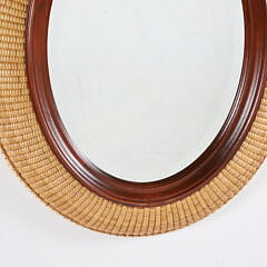 Ritch Leone Nantucket Basket Woven Oval Mirror
