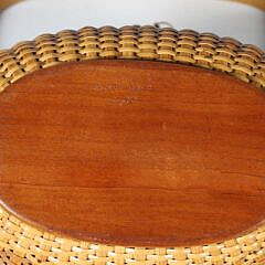 Bill and Judy Sayle Nantucket Friendship Basket with Carved Bone Sperm Whale