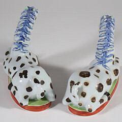 Pair of Mottahedeh Chinese Export Style Porcelain Horses