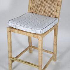 Collection of 5 Serena & Lily Caned Barstools and 3 Chairs