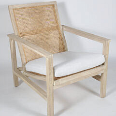 Collection of 5 Serena & Lily Caned Barstools and 3 Chairs