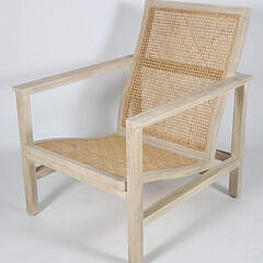 Collection of 5 Serena & Lily Caned Barstools and 3 Chairs