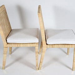 Collection of 5 Serena & Lily Caned Barstools and 3 Chairs