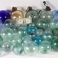 Approximately Thirty-Four Vintage Glass Float Balls