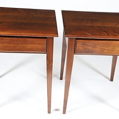 Pair of Stephen Swift Modern Black Walnut One Drawer Night Stands