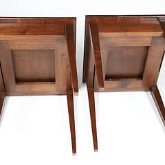 Scarce Pair of Stephen Swift Modern Black Walnut One Drawer Night Stands