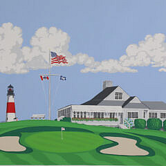 Eric Holch Limited Edition Lithograph “Sankaty Head Gold Club”