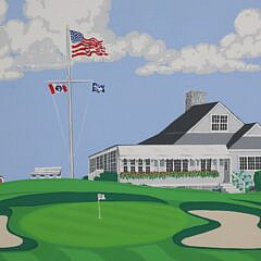 Eric Holch Limited Edition Lithograph “Sankaty Head Gold Club”