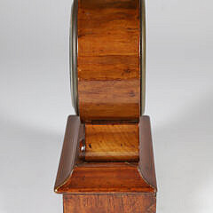 Mahogany and Exotic Wood Mantel Clock, 19th Century