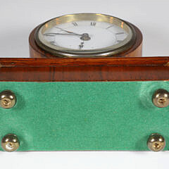 Mahogany and Exotic Wood Mantel Clock, 19th Century