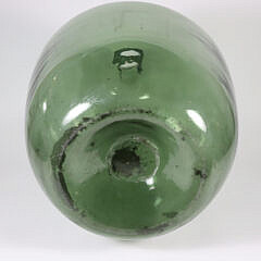 Vintage Green Glass Demijohn Bottle 