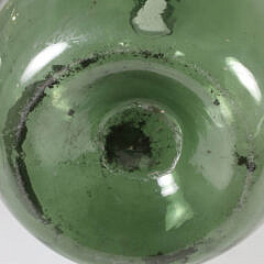 Vintage Green Glass Demijohn Bottle 