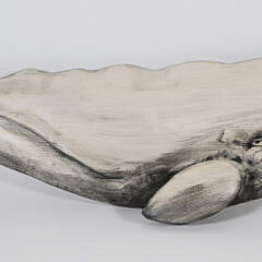 Sunny Wood Carved and Painted Half-Body Sperm Whale