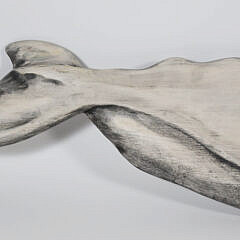 Sunny Wood Carved and Painted Wood Half-Body Sperm Whale
