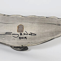 Sunny Wood Carved and Painted Wood Half-Body Sperm Whale