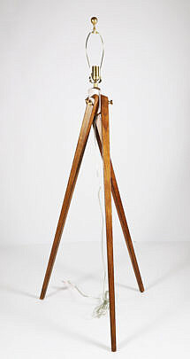 Wood Tripod Floor Lamp with Shade
