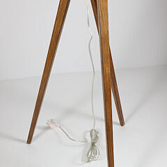 Contemporary Wood Tripod Floor Lamp