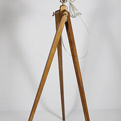 Contemporary Wood Tripod Floor Lamp