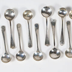 61-5515 Sixteen Silver Salt Spoons A_IMG_9376