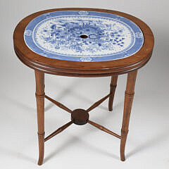 62-5490 Porcelain Drip Platter Side Table A_IMG_9804 2