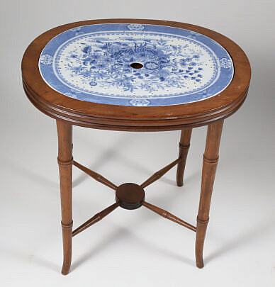 62-5490 Porcelain Drip Platter Side Table A_IMG_9804 2