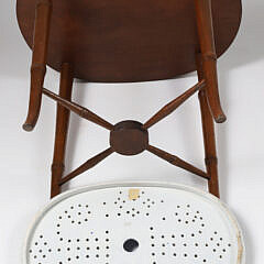 Antique Blue and White Reticulated Porcelain Drip Platter Side Table