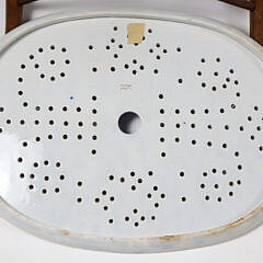 Antique Blue and White Reticulated Porcelain Drip Platter Side Table
