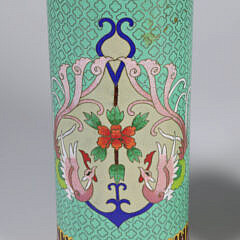 Pair of Vintage Asian Cloisonne Brush Pots 