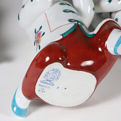 Collection of Five Herend Chinese Mandarin Kneeling Men Salt Bearer Bowl Figurines