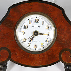 Lenzkirch Art Deco Burlwood Alarm Clock