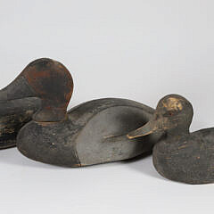 Group of Three Antique Decoys Including a Pintail Drake
