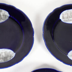 Set of Eight Yale University Commemorative Bread Plates