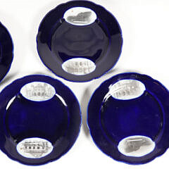 Set of Eight Yale University Commemorative Bread Plates