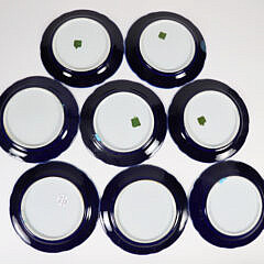 Set of Eight Yale University Commemorative Bread Plates