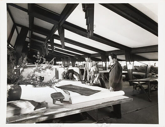 Original Black and White Photo Print of Frank LLoyd Wright by Esto