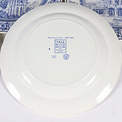 Nine Wedgwood Yale University Blue and White Transferware Dinner Plates, circa 1931