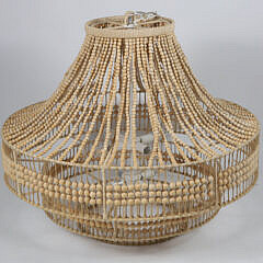 9-5495 Wood Beaded Three-Tier Chandelier B_IMG_9823 2