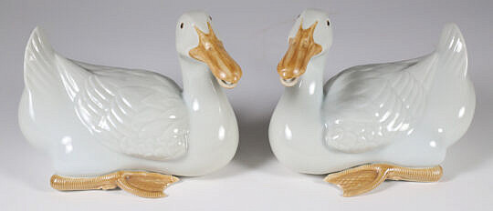 90-5515 Pair Chinese Porcelain Geese A_IMG_9606