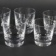 Eight Baccarat Crystal Rocks Glasses