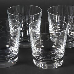 Eight Baccarat Crystal Rocks Glasses
