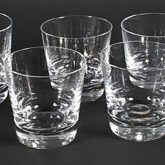 Eight Baccarat Crystal Rocks Glasses